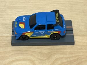 Tomy AFX Rallye Peugeot 205 blau