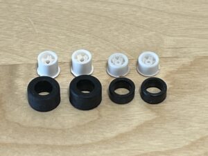 Radsatz Tomy AFX RT/SRT weiss mit Reifen