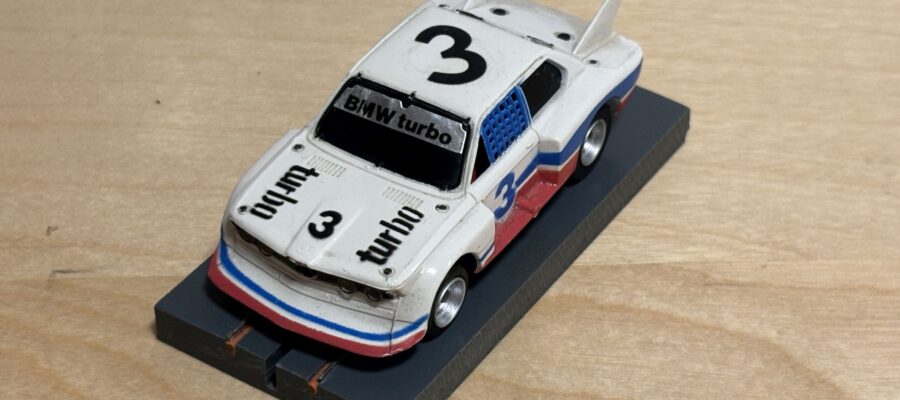 Faller/Aurora AFX BMW 320i Gr. 5 weiss #3 mit Fahrlicht