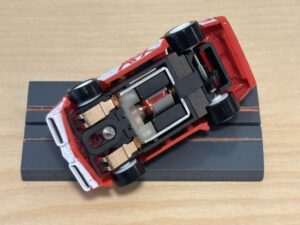 Tomy AFX Pontiac Firebird rot mit Bulldog-Chassis