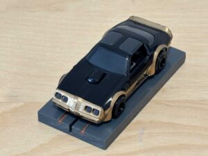 Tomy AFX Pontiac Firebird schwarz "AFX" mit Bulldog-Chassis